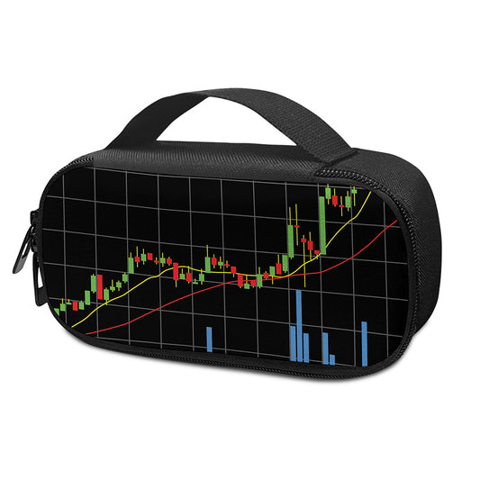 Candlestick Stock Graph Chart Print Insulin Cooler Travel Case