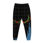 Candlestick Stock Graph Chart Print Jogger Pants