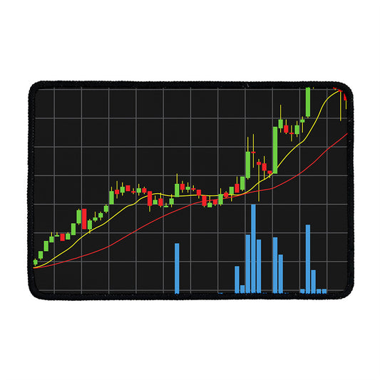 Candlestick Stock Graph Chart Print Kitchen Mat