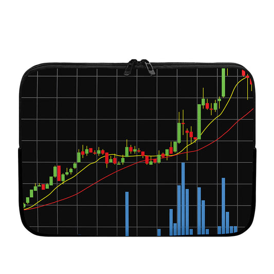 Candlestick Stock Graph Chart Print Laptop Sleeve