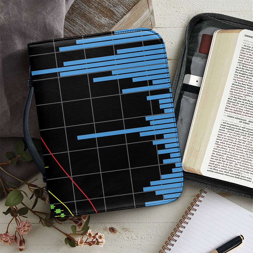 Candlestick Stock Graph Chart Print Leather Bible Cover