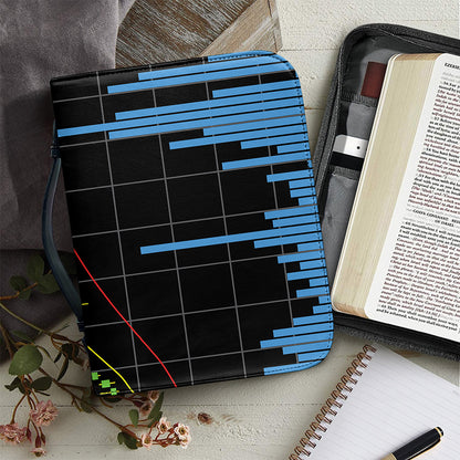 Candlestick Stock Graph Chart Print Leather Bible Cover