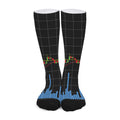 Candlestick Stock Graph Chart Print Long Socks