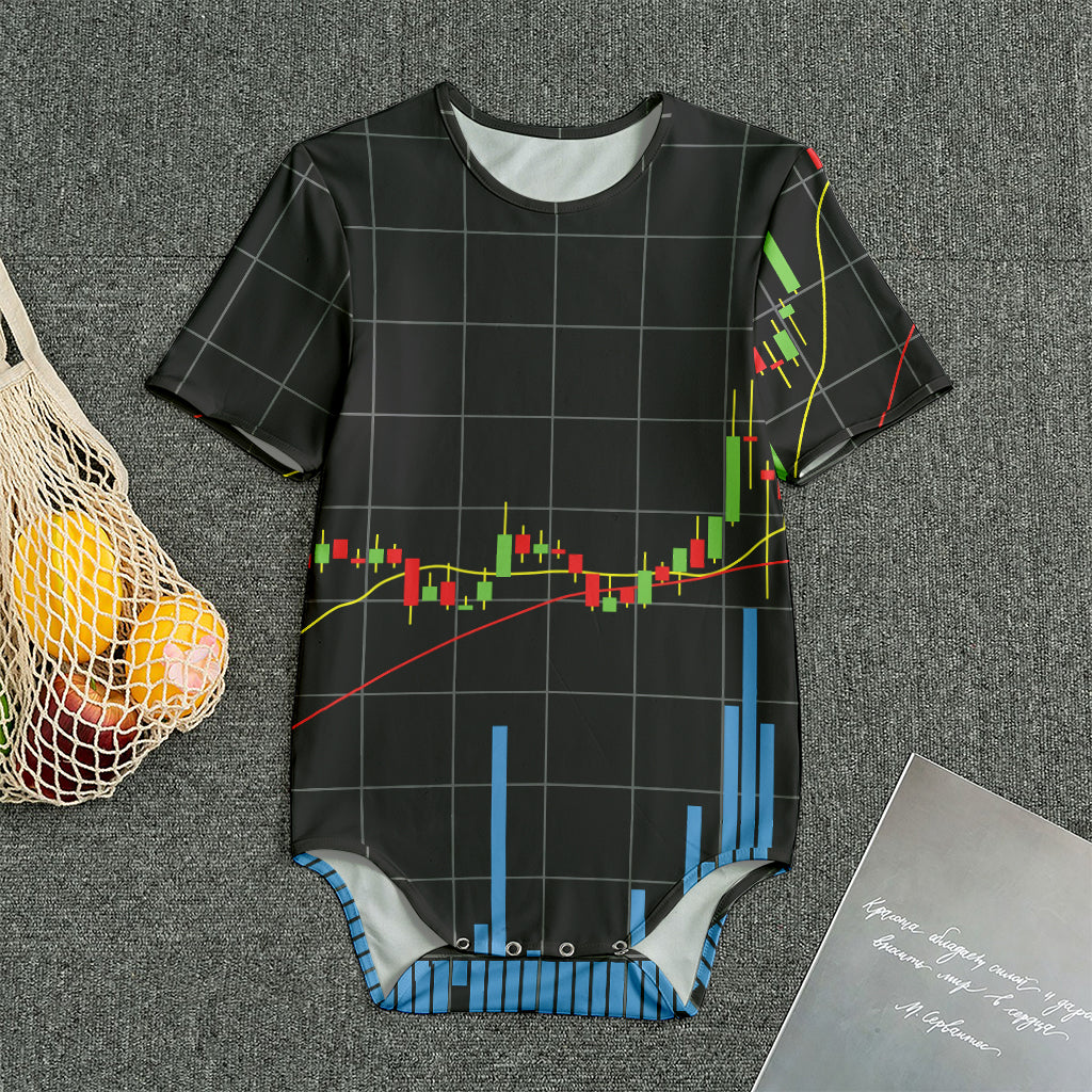 Candlestick Stock Graph Chart Print Men's Bodysuit
