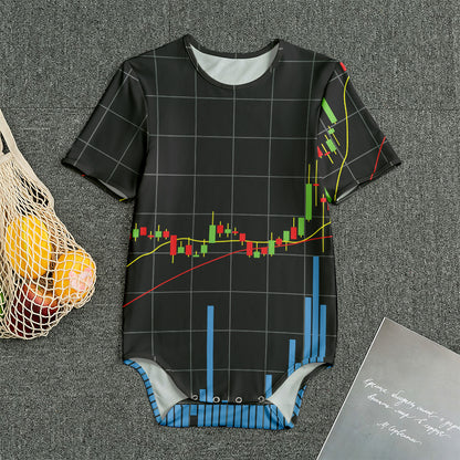 Candlestick Stock Graph Chart Print Men's Bodysuit