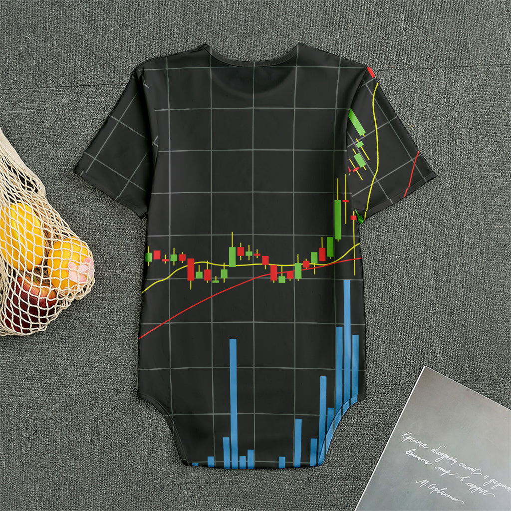 Candlestick Stock Graph Chart Print Men's Bodysuit