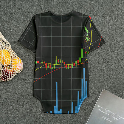 Candlestick Stock Graph Chart Print Men's Bodysuit
