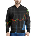 Candlestick Stock Graph Chart Print Men's Bomber Jacket