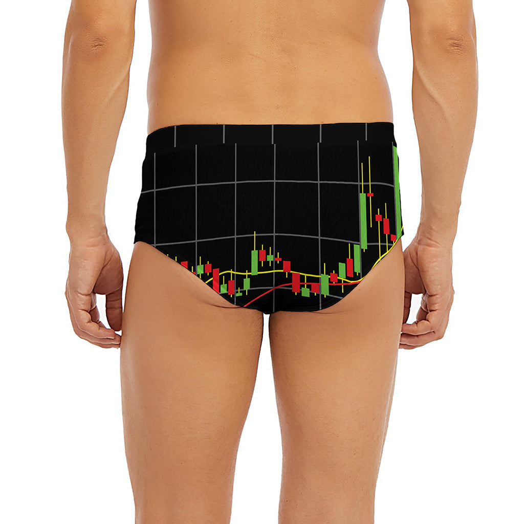 Candlestick Stock Graph Chart Print Men's Briefs