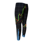 Candlestick Stock Graph Chart Print Men's Compression Pants