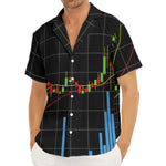 Candlestick Stock Graph Chart Print Men's Deep V-Neck Shirt