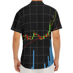 Candlestick Stock Graph Chart Print Men's Deep V-Neck Shirt