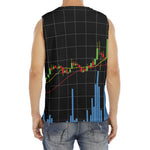 Candlestick Stock Graph Chart Print Men's Fitness Tank Top