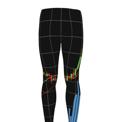 Candlestick Stock Graph Chart Print Men's leggings