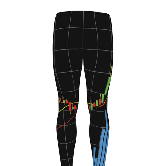 Candlestick Stock Graph Chart Print Men's leggings