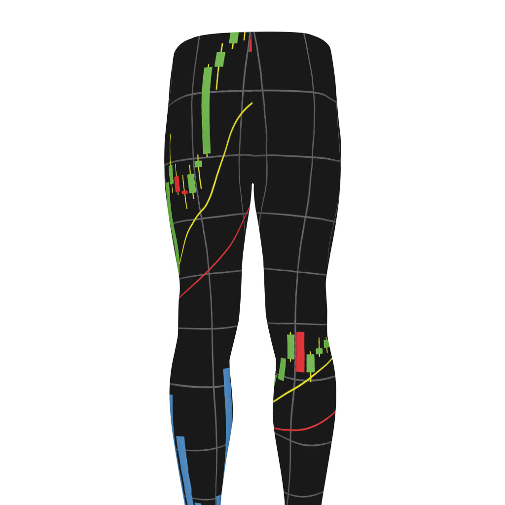 Candlestick Stock Graph Chart Print Men's leggings