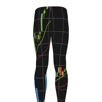 Candlestick Stock Graph Chart Print Men's leggings