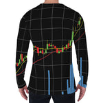 Candlestick Stock Graph Chart Print Men's Long Sleeve T-Shirt