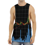 Candlestick Stock Graph Chart Print Men's Muscle Tank Top