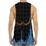 Candlestick Stock Graph Chart Print Men's Muscle Tank Top