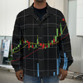 Candlestick Stock Graph Chart Print Men's Shirt Jacket