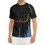 Candlestick Stock Graph Chart Print Men's Short Sleeve Rash Guard