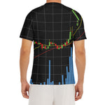 Candlestick Stock Graph Chart Print Men's Short Sleeve Rash Guard