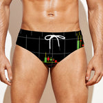 Candlestick Stock Graph Chart Print Men's Swim Briefs