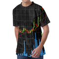 Candlestick Stock Graph Chart Print Men's Velvet T-Shirt