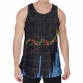 Candlestick Stock Graph Chart Print Men's Velvet Tank Top