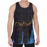 Candlestick Stock Graph Chart Print Men's Velvet Tank Top