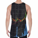 Candlestick Stock Graph Chart Print Men's Velvet Tank Top