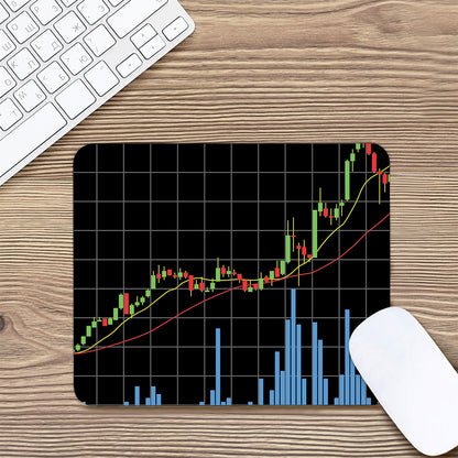 Candlestick Stock Graph Chart Print Mouse Pad