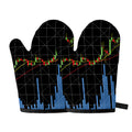 Candlestick Stock Graph Chart Print Oven Mitts