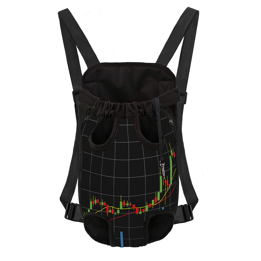 Candlestick Stock Graph Chart Print Pet Carrier Backpack