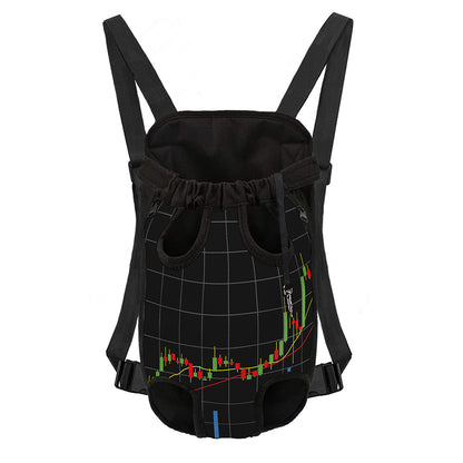 Candlestick Stock Graph Chart Print Pet Carrier Backpack