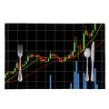 Candlestick Stock Graph Chart Print Placemat