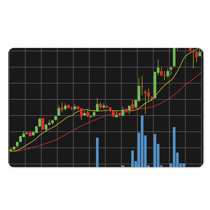Candlestick Stock Graph Chart Print Polyester Doormat