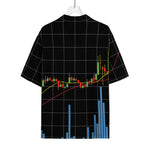 Candlestick Stock Graph Chart Print Rayon Hawaiian Shirt
