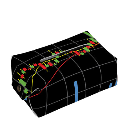 Candlestick Stock Graph Chart Print Rectangle Tissue Box Cover