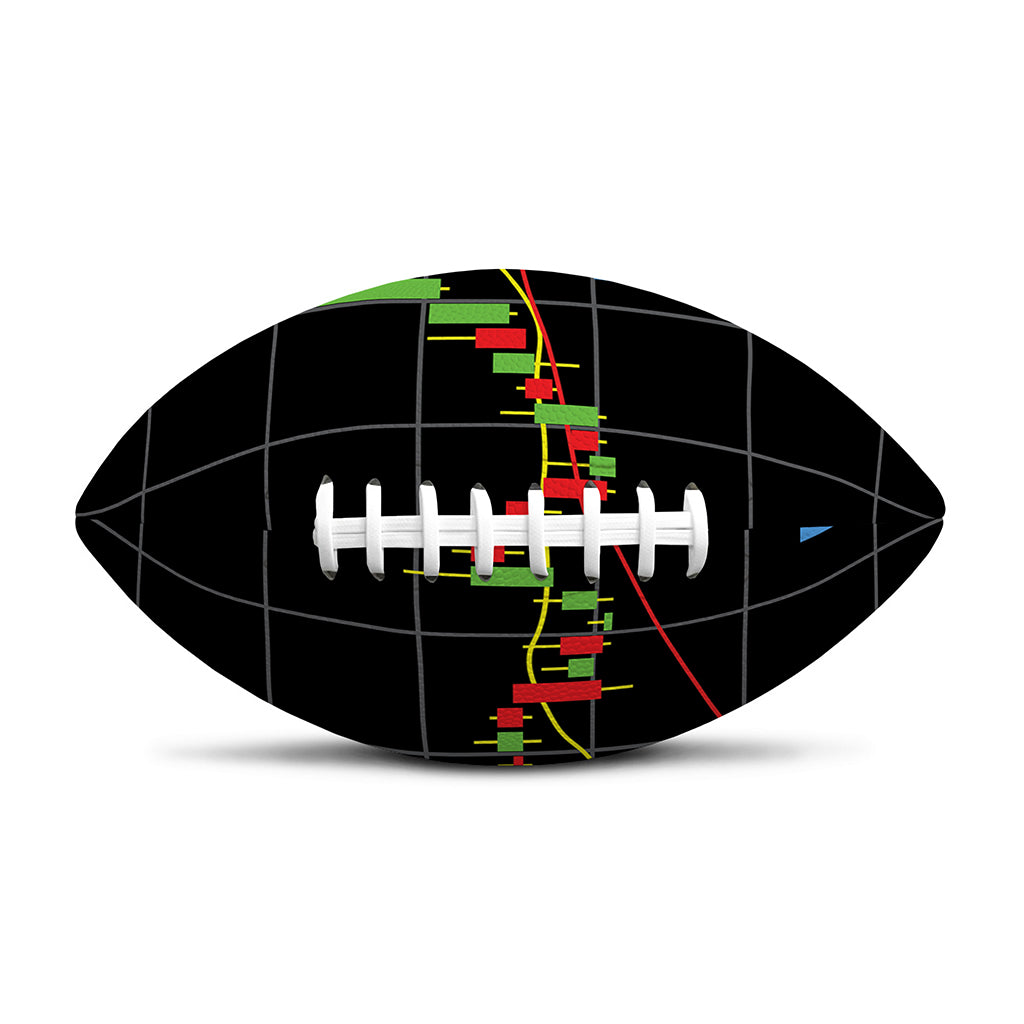 Candlestick Stock Graph Chart Print Rugby Ball