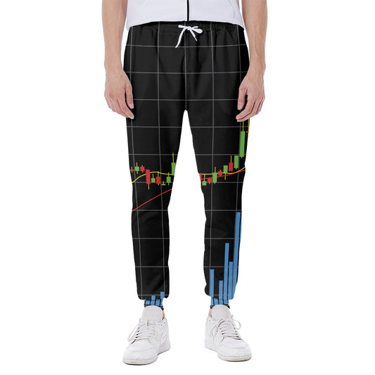 Candlestick Stock Graph Chart Print Scuba Joggers