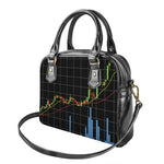 Candlestick Stock Graph Chart Print Shoulder Handbag