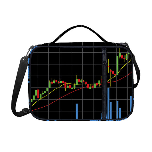 Candlestick Stock Graph Chart Print Shoulder Strap Bible Bag
