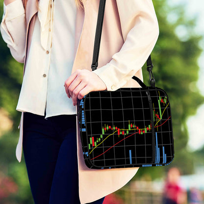 Candlestick Stock Graph Chart Print Shoulder Strap Bible Bag