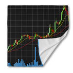 Candlestick Stock Graph Chart Print Silk Bandana