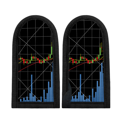 Candlestick Stock Graph Chart Print Skillet Handle Cover