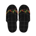 Candlestick Stock Graph Chart Print Slippers