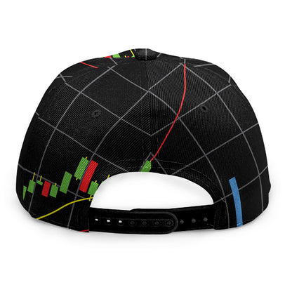 Candlestick Stock Graph Chart Print Snapback Cap