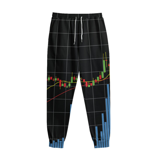 Candlestick Stock Graph Chart Print Sweatpants